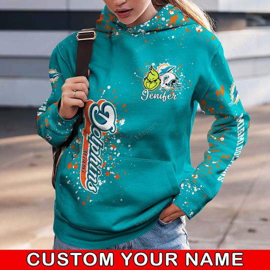Custom football Miami Dolphins Hoodie Leggings The funny character Hoodie