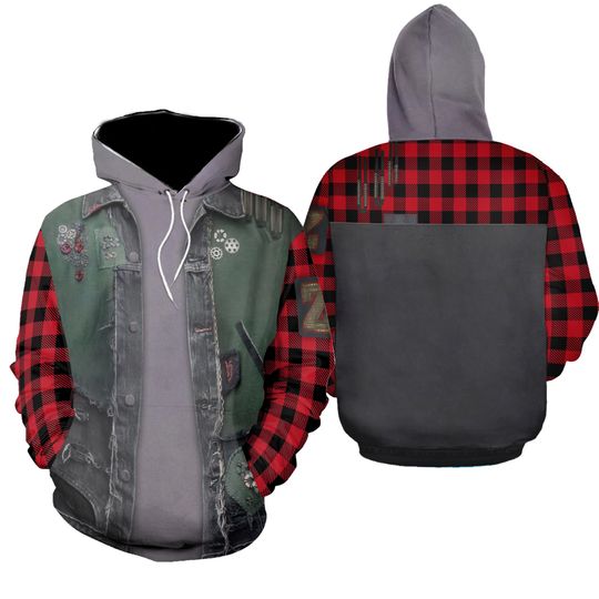 Disney Zed Necrodopolis 3D Hoodie Shirt, Zombies 4 , Disney Zombies Costume Shirt, Zombies Zed Cosplay Costume