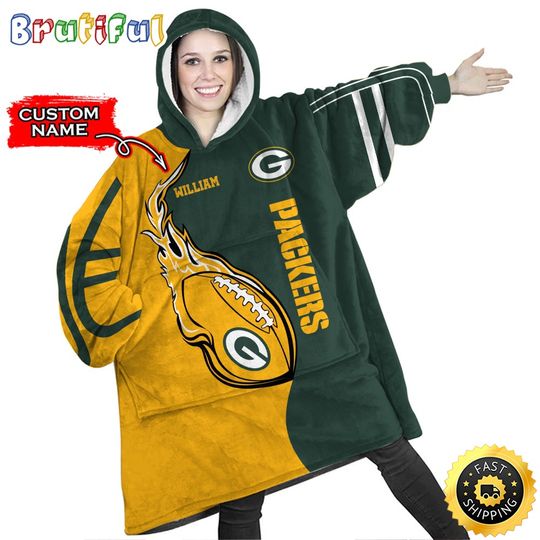Personalized football Green Bay Packers Blanket Hoodie Unisex Hoodie For Football Fans