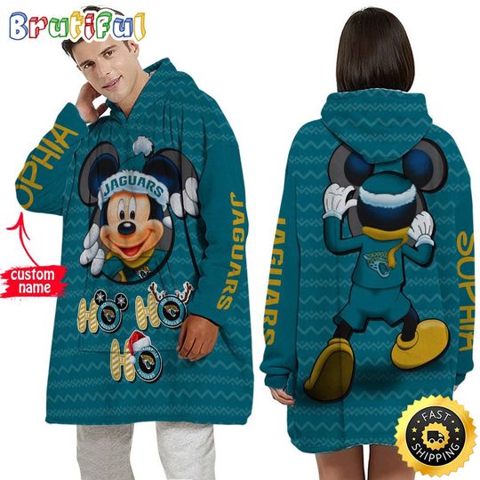 Personalized football Jacksonville Jaguars Blanket Hoodie Mickey Unisex Hoodie