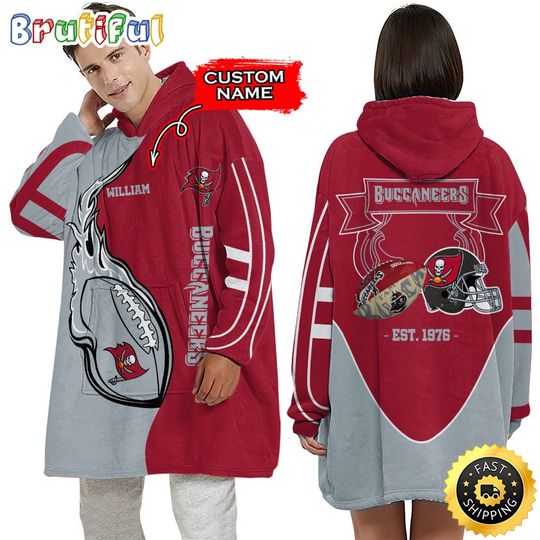 Personalized football Tampa Bay Buccaneers Blanket Hoodie Unisex Hoodie For Football Fans