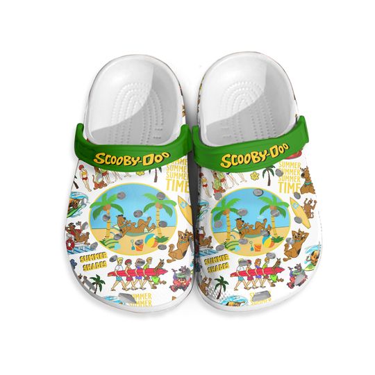 Scooby Doo Clogs, Scooby Doo Hawaiian Summer Slipper, Beach Sandals, Disney Cartoon Sneaker, Tv Series Sandals For Kids And Adult