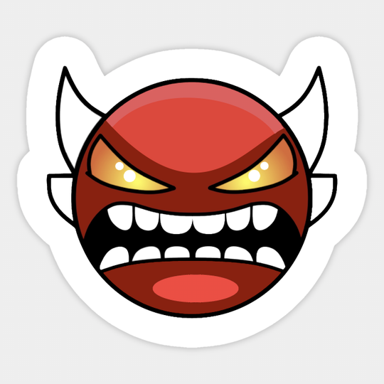 Extreme demon icon - Geometry Dash - Sticker
