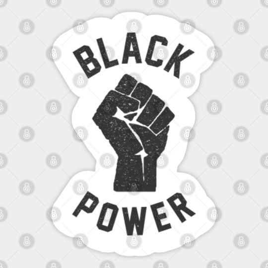 Black Power Fist Vintage - Black Power - Sticker