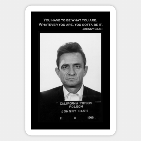 Johnny Cash mugshot - Johnny Cash Mugshot - Sticker