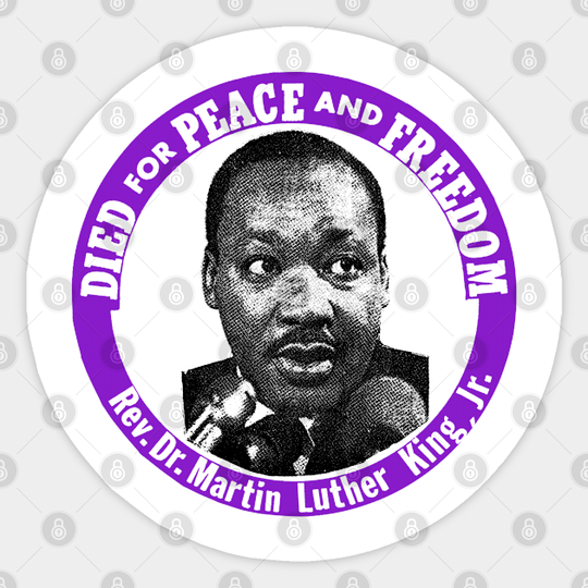 Martin Luther King /// Vintage Pin Design - Mlk - Sticker