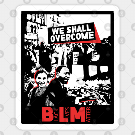 Martin Luther King - Rosa Parks - BLM - Martin Luther King - Sticker