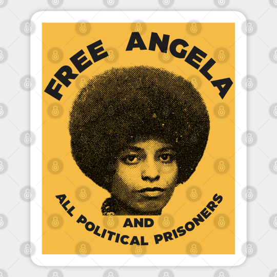 Free Angela Davis // Civil Rights Warrior Tribute - Black Power - Sticker