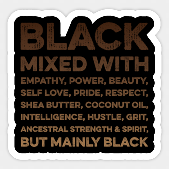Mainly Black Dark - Black Power - Sticker