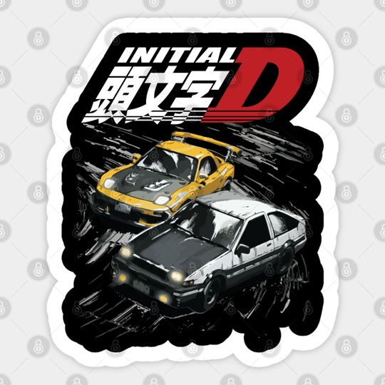 86 takumi vs keisuke FD initial D - Initial D - Sticker
