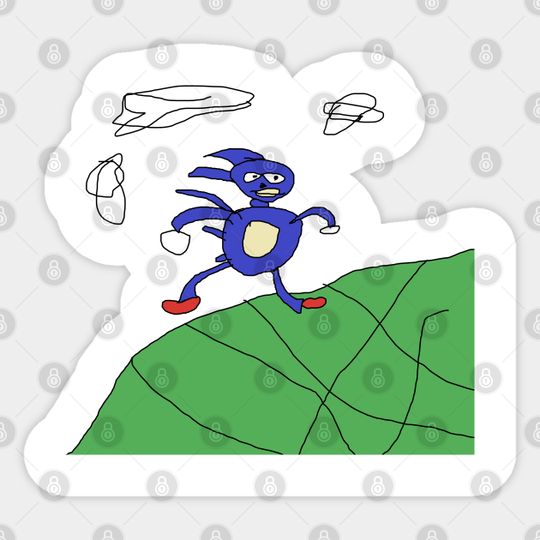 sanic hegehog meme [Sonic Parody] - Sanic - Sticker