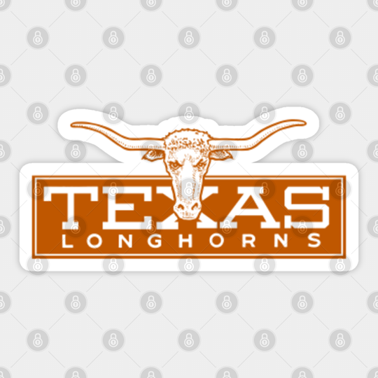 Vintage horizontal Longhorn logo - Texas Longhorns - Sticker
