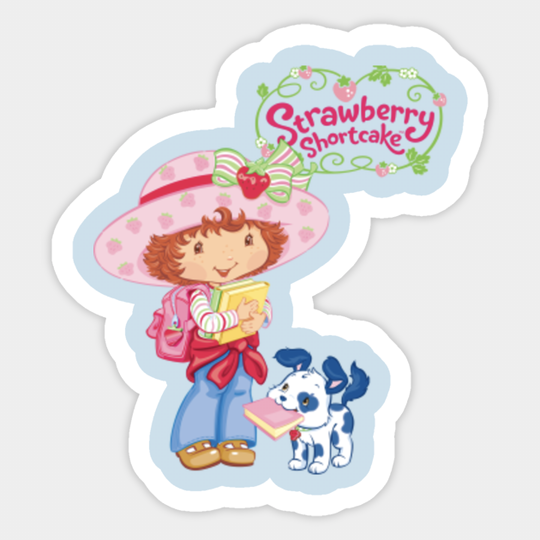 strawberry shortcake and dog - Strawberry Shortcake - Sticker