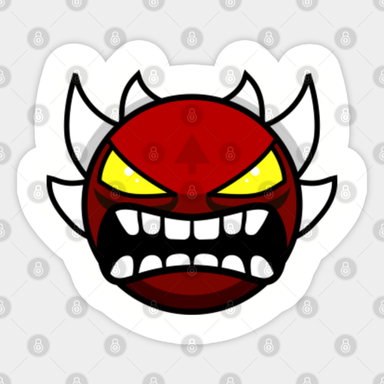 Geometry Dash - Extreme Demon - Geometry Dash - Sticker