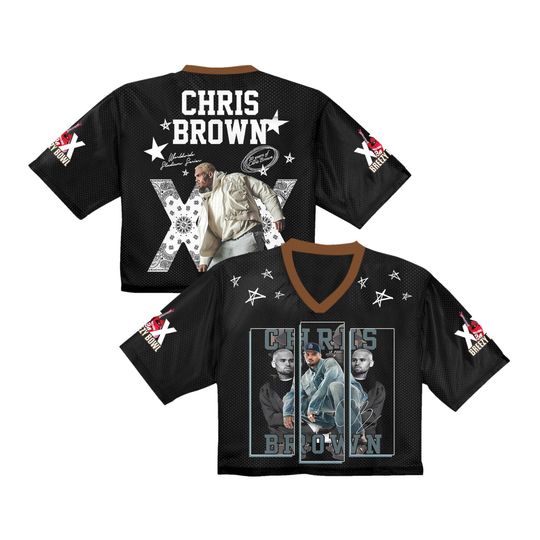 Chris Brown Breezy Bowl Crop Top Baseball Jersey Mesh | Breezy Bowl XX 2025 Shirt | Concert Outfit | Breezy Bowl Jersey Ships Fast verson 2