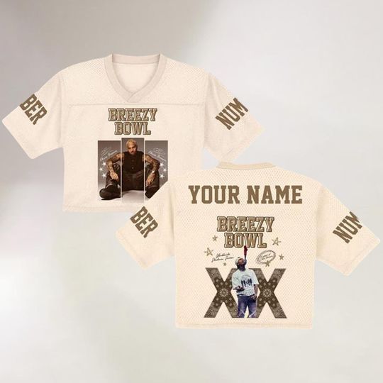 Personalized Chris Brown Tour Crop Top Baseball Jersey, Custom Breezy Bowl 2025 Shirt, R&B Concert Merch, Unisex Shirt,Out Fit Fans