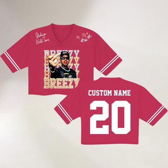 Personalized Chris Brown Tour Crop Top Baseball Jersey, Custom Breezy Bowl 2025 Shirt, R&B Concert Merch, Fan Gift,Out Fit Fans