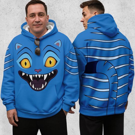 Kpop Demon Hunter Halloween Costume Hoodie, Derpy Tiger Cosplay All-Over Print Tee, Demon Hunter Halloween Hoodie