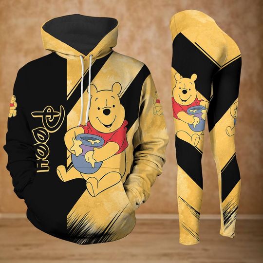 Pooh Hoodie And Legging, Cute Bear Leggins For Women, Disney Trip Hoodie Women, Winnie The Pooh Lovers Shirt, Birthday Gift For Fan