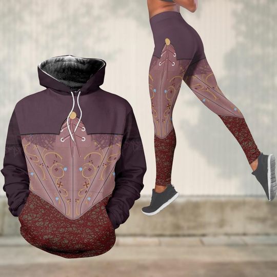 Sarah Sanderson Costume Hoodie Legging, Hocus Pocus Cosplay 3D Hoodies, Halloween Leggings, Halloween Gift For Women, Halloween Party