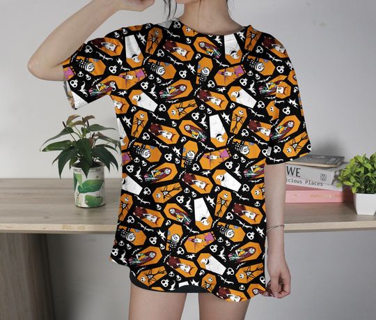 Pumpkin King T-shirt, Oogie Boogie Halloween Shirt, Spooky Unisex Cartoon T-Shirt