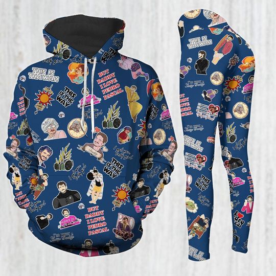 Pedro Pascal 3D Hoodie, Fantastic Four Hoodie Women, Mandalorian Leggings, Fantastic 4 Fan Gift, Gift For Her