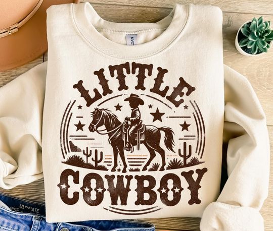 Little Cowboy Kids Sweatshirt, Horse and Western