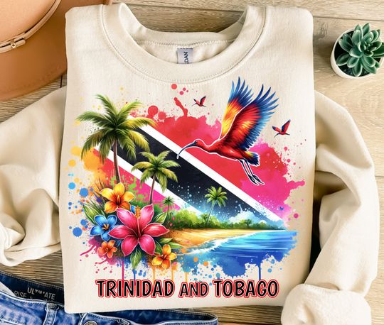 Trinidad and Tobago Sweatshirt, Patriotic Travel Sweatshirt