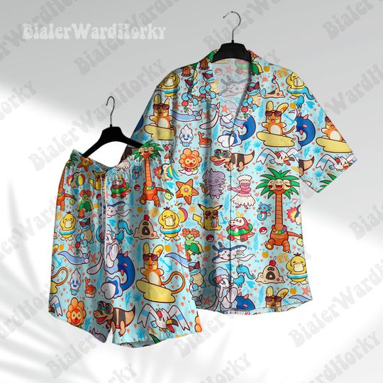 Hawaiian Shirt Tropical Summer Shirt Aloha Shirt Anime Shirt