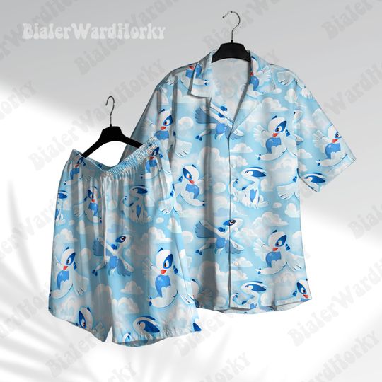 Lugy Bird Kanto Hawaiian Shirt Aloha Shirt Anime Shirt