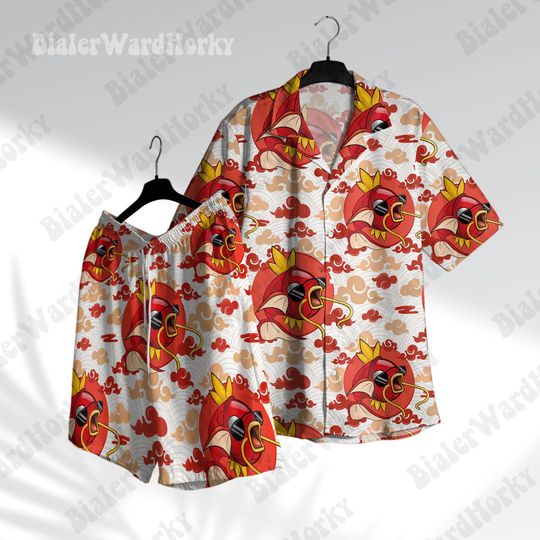 Koi Fish Hawaiian Shirt Water Theme Anime Style Men's Casual Shirt