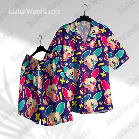 Plus Size Hawaiian Shirt Aloha Beach Shirt Anime Shirt