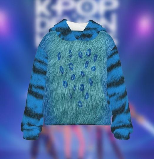 Kpop Demon Hunters Halloween Costume Hoodie, Derpy Tiger Cosplay Hoodie For Fans, Halloween Costume Hoodie, K-pop Movie Gift