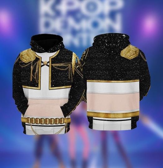 Zoey Demon Hunters Cosplay Costume, Kpop Stage Outfits, Kpop Demon Hunters, Huntrix Cosplay Shirt, Demon Hunters Merch, Saja Girls Fan Gifts