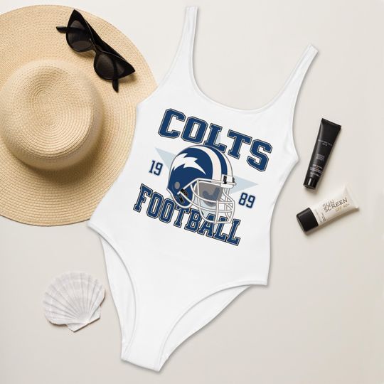 Colts Football Swimsuit, Sports Swimwear for Women