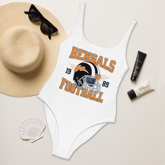 Bengals Football Swimsuit, Sports Swimwear for Women