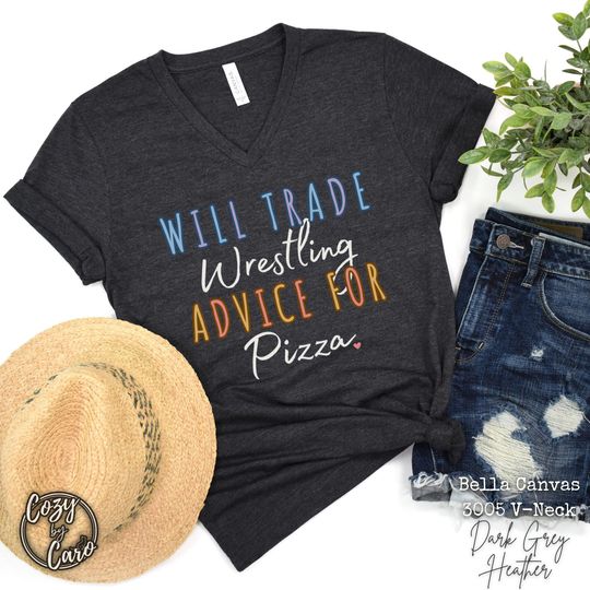 Funny Wrestling Shirt, V-Neck Wrestling Girl Tee, Wrestler Shirt Womens Wrestling Tee