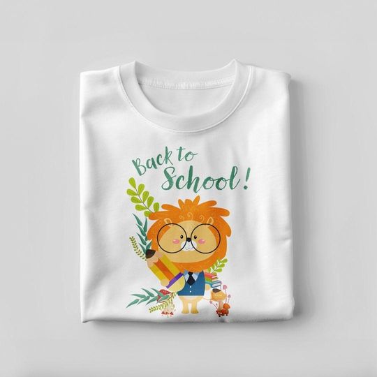 Back to School Lion Shirt - Cute Funny First Day T-Shirt for Kids