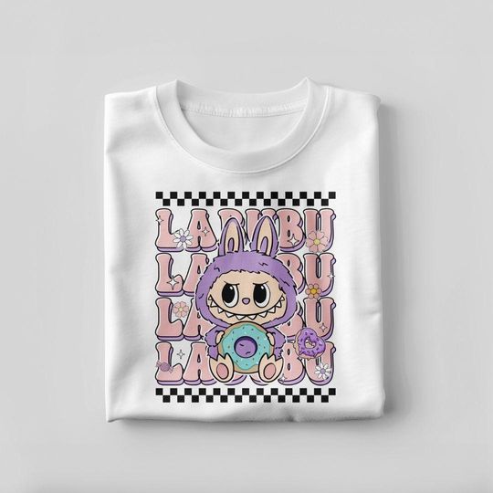 Labubu Bunny Shirt - Cute Pastel Purple Kawaii Y2K Cartoon Graphic Tee