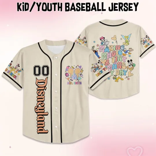 Personalized Mickey & amp, Friends First Day Of School Baseball Jersey Shirt