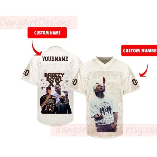 Breezy Bowl XX 2025 Football Jersey, Personalized Chris Brown Tour Jersey, Breezy Bowl XX 2025 Jersey, Chris Brown Shirt, Breezy Bowl Tee