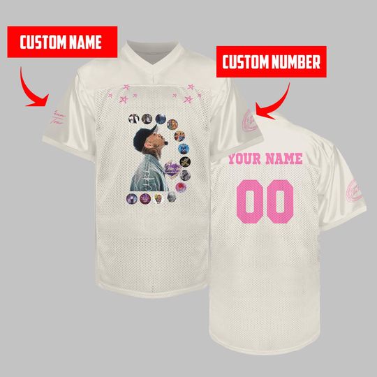 Personalized Chris Brown Football Jersey, Breezy Bowl 2025 Custom Shirt, Hip Hop Concert Merch, Unique Fan Gift, Unisex Sports Tee