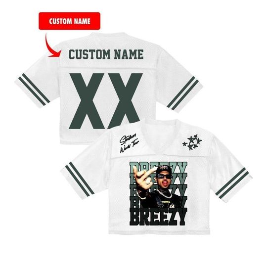 Chris Brown Crop Top Jersey Mesh - Breezy Bowl XX Tour 2025 Shirt - Custom Hip Hop Concert Merch - R&B Music Fan Gift