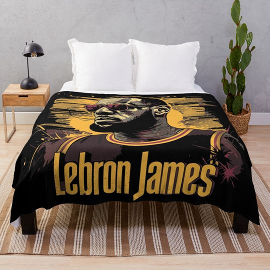 LeBron James Throw Blanket, Gift for Fan