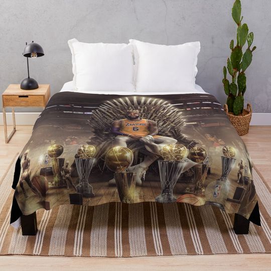 LeBron James " The King James " Throw Blanket