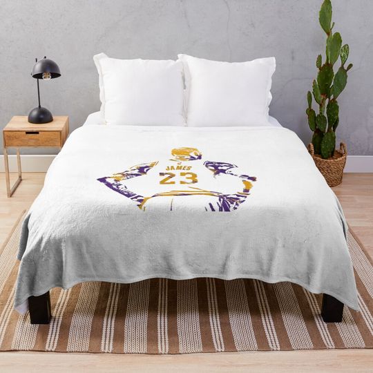 Lebron James Los Angeles Lakers  Throw Blanket, Gift for Fan
