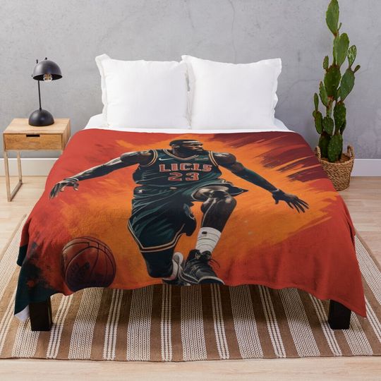 Lebron James Dunk basketball Throw Blanket, Gift for Fan