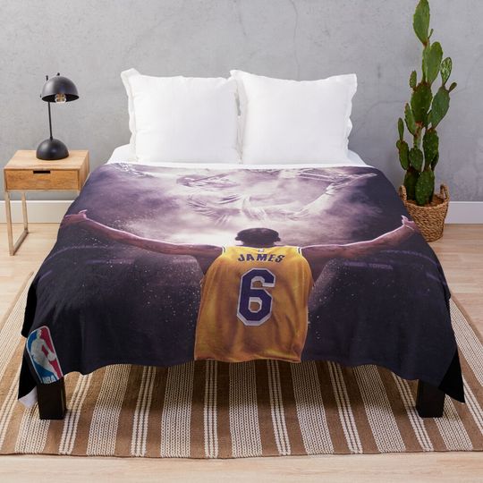 LeBron James 6 Prime Throw Blanket, Gift for Fan