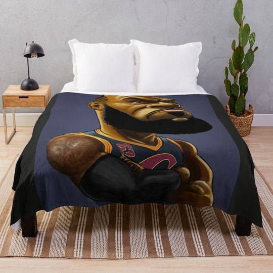 king lebron james Throw Blanket, Gift for Fan