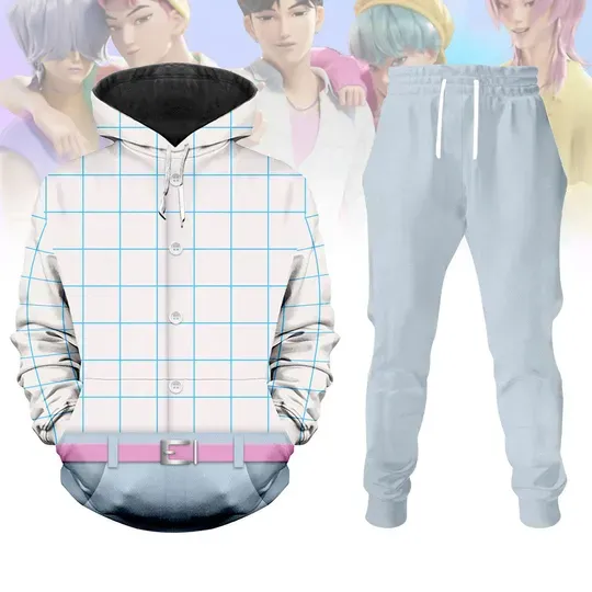 Jinu Saja Boys Hoodie Joggers Set, Jinu Saja Cosplay Hoodie, Kpop Demon Hunters, Jinu Saja Gift For Fan